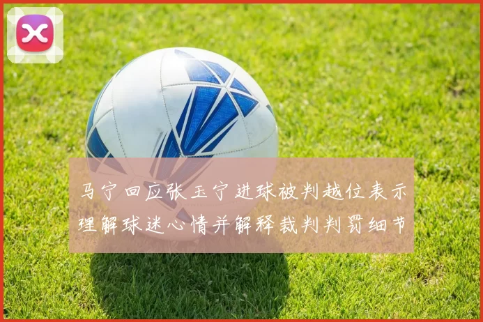 马宁回应张玉宁进球被判越位表示理解球迷心情并解释裁判判罚细节